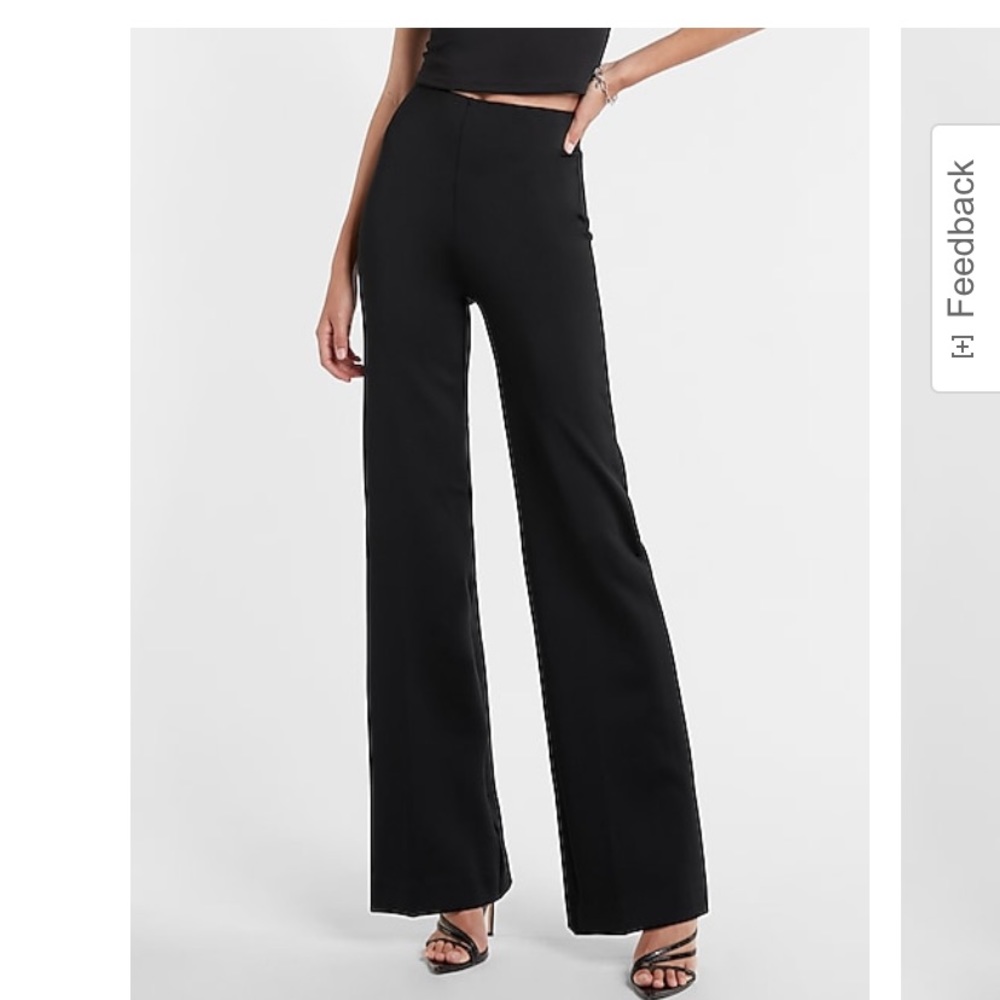 NWT Body Contour Super High Waisted Wide Leg Pant With Built-In Shapewear